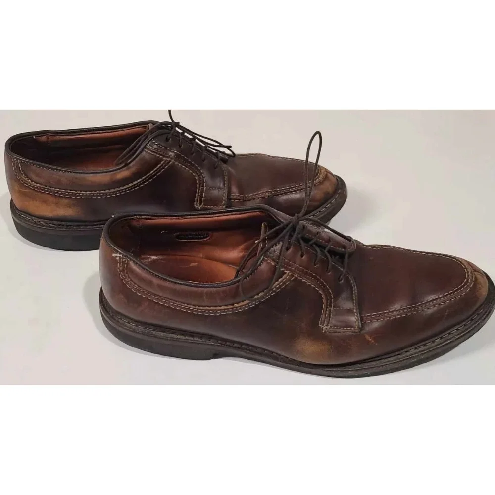 Allen Edmonds Wilbert Brown‎ Leather Split Toe Oxford Shoes Mens 11201